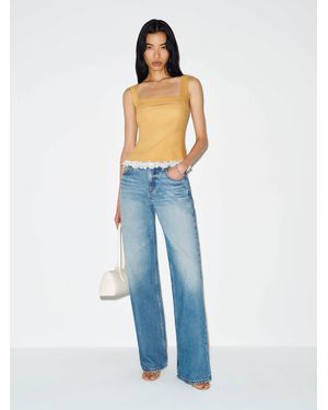 Reformation Nanette Linen Top - Blue