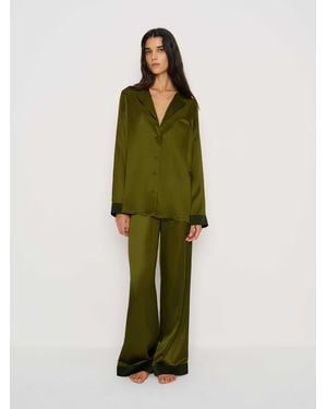 Reformation Ella Silk Set - Green