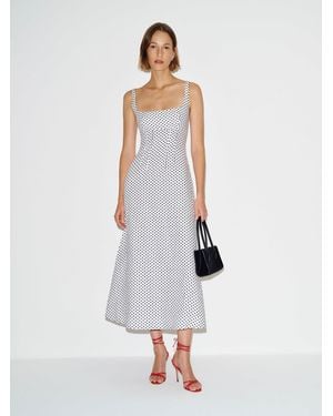 Reformation Lilliana Linen Cotton Crochet Dress in Natural | Lyst