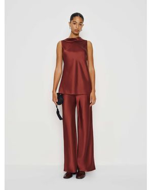 Reformation Angela Silk Two Piece - Red