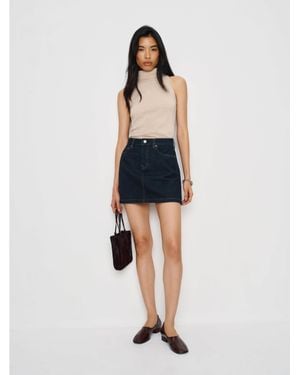 Reformation Rue High Rise Denim Mini Skirt - Blue