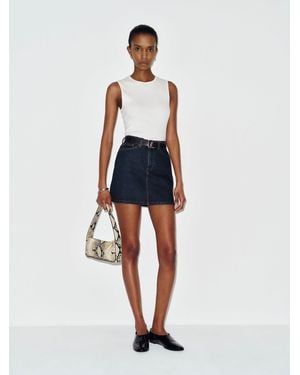 Reformation Lydia High Rise Denim Mini Skirt - Blue