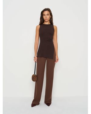 Reformation Gale Mid Rise Bias Pant - Natural