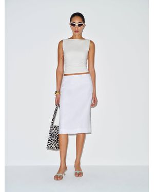 Reformation Fleur Linen Skirt 0 - White
