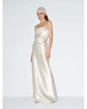 Reformation Lupe Silk Dress - White