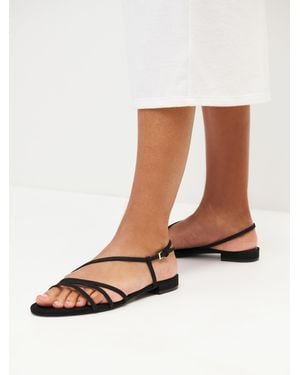 Reformation Phoenecia Lattice Flat Sandal - White