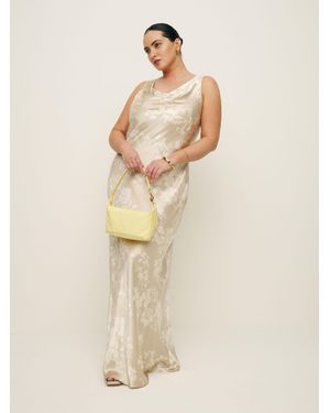 Reformation Annabelle Silk Dress Es - Natural