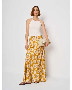 Reformation Petites Bella Silk Skirt - Metallic