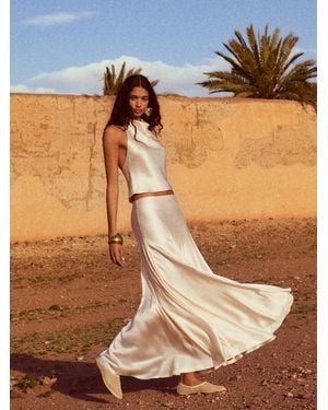 Reformation Sera Silk Two Piece 0 - Brown