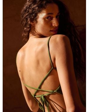 Reformation Elsie Cotton Backless Jumper - Green