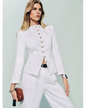 Reformation Lydia Linen Jacket - White