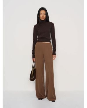 Reformation Celine Low Rise Wide Leg Pant - Natural