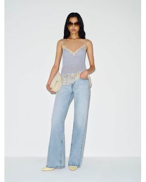 Reformation Cary Low Rise Slouchy Wide Leg Jeans Denim - Blue