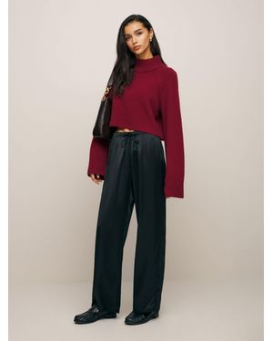 Reformation Olina Silk Short Pant - Red