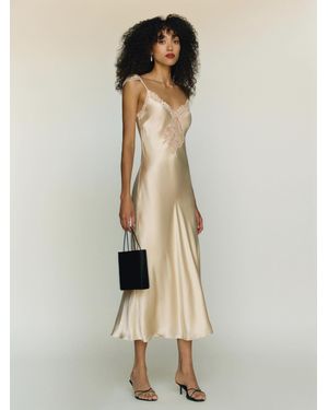 Reformation Serafina Silk Dress - Natural