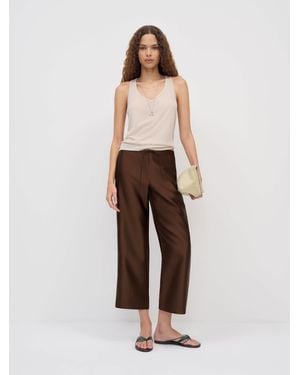 Reformation Olina Cropped Pant - Natural