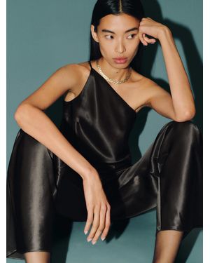 Reformation Samantha Silk Two Piece Pearl 8 - Black