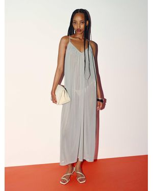 Reformation Lauren Knit Dress Powder - White