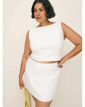 Reformation Grace Linen Two Piece Es - White