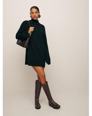 Reformation Tate Regenerative Wool Sweater Dress - Black