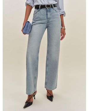 Reformation Morley V-Waist Baggy Jeans - Blue