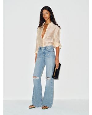 Reformation Cary Low Rise Slouchy Wide Leg Jeans Denim - Blue