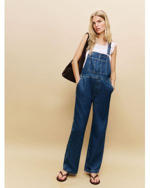 Reformation Arlo Denim Overalls - Blue