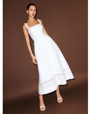 Reformation Everett Linen Dress - White