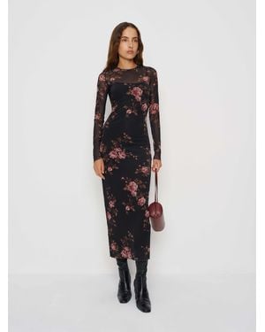 Reformation Rene Mesh Knit Dress - White