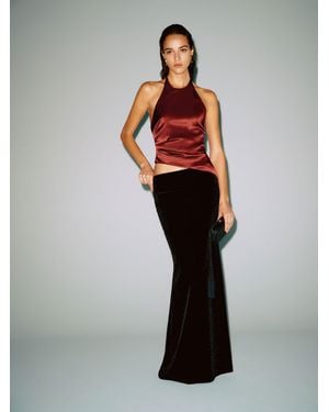 Reformation Jayne Knit Skirt Velvet - Multicolour