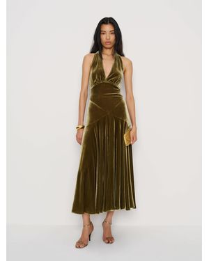 Reformation Briony Velvet Dress 0 - Natural