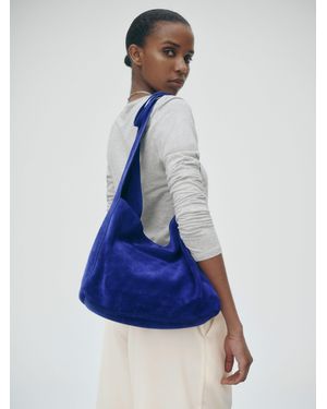 Reformation Medium Vittoria Tote Bag Leather - Blue