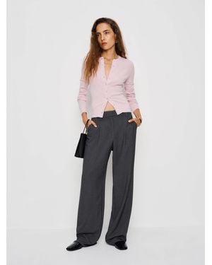 Reformation Farren Cashmere Crew Cardigan - White