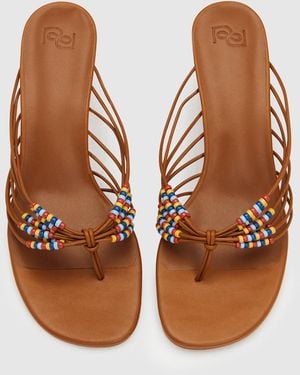 Reformation Jessica Heeled Thong 5 - Brown