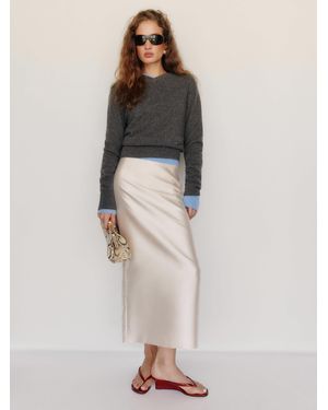 Reformation Landon Cashmere V-Neck - Gray