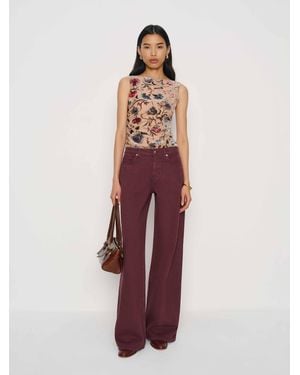 Reformation Cary Low Rise Slouchy Wide Leg Jeans Denim - Purple