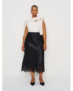 Reformation Carolina Silk Skirt Es - White