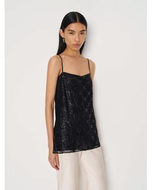 Reformation Ines Top Sequin - Black