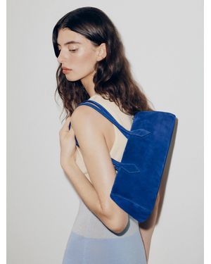 Reformation Sofia East West Shoulder Bag - Blue
