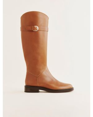 Reformation Knee-High Leather Franklin Boots - White