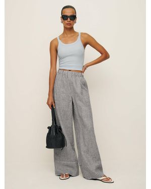 Reformation Fernando Linen Wide Leg Pant - Natural