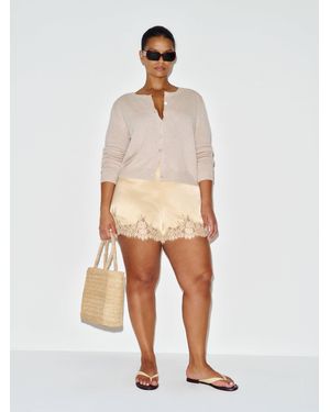 Reformation Fern Satin Short Es - Natural