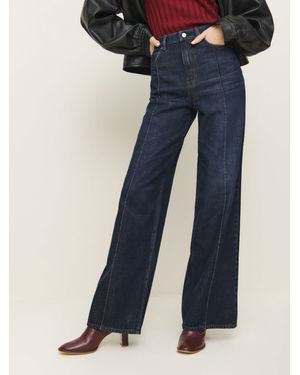 Reformation Cary High Rise Slouchy Wide Leg Jeans - Blue
