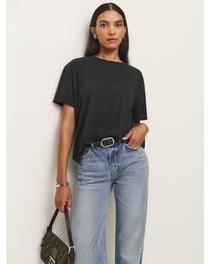 Reformation Oversized Relaxed Crew Tee - Blue