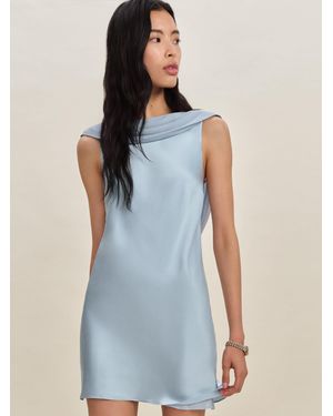 Reformation Jonelle Silk Dress - Blue