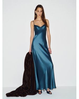 Reformation Neva Silk Dress 0 - Blue