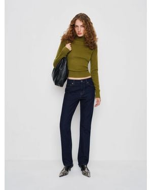 Reformation Jett Cashmere Turtleneck - Blue
