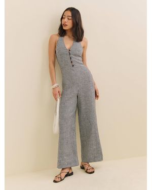 Reformation Sofia Linen Jumpsuit - Natural