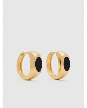 Reformation Mabel Earrings Onyx - Metallic