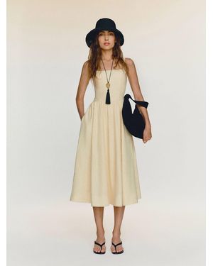 Reformation Janu Linen Dress 0 - Natural